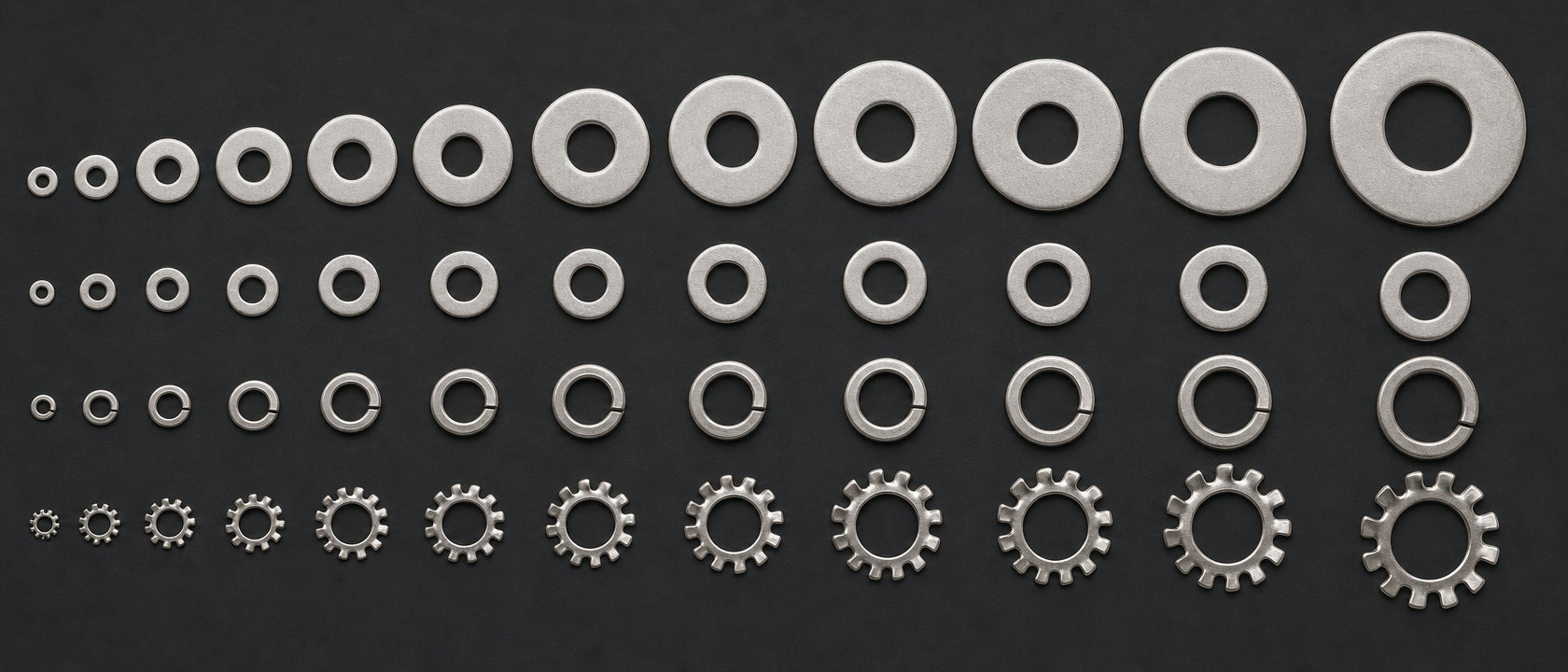 A2 304 Stainless Washers | Penny, Spring, Tooth & More