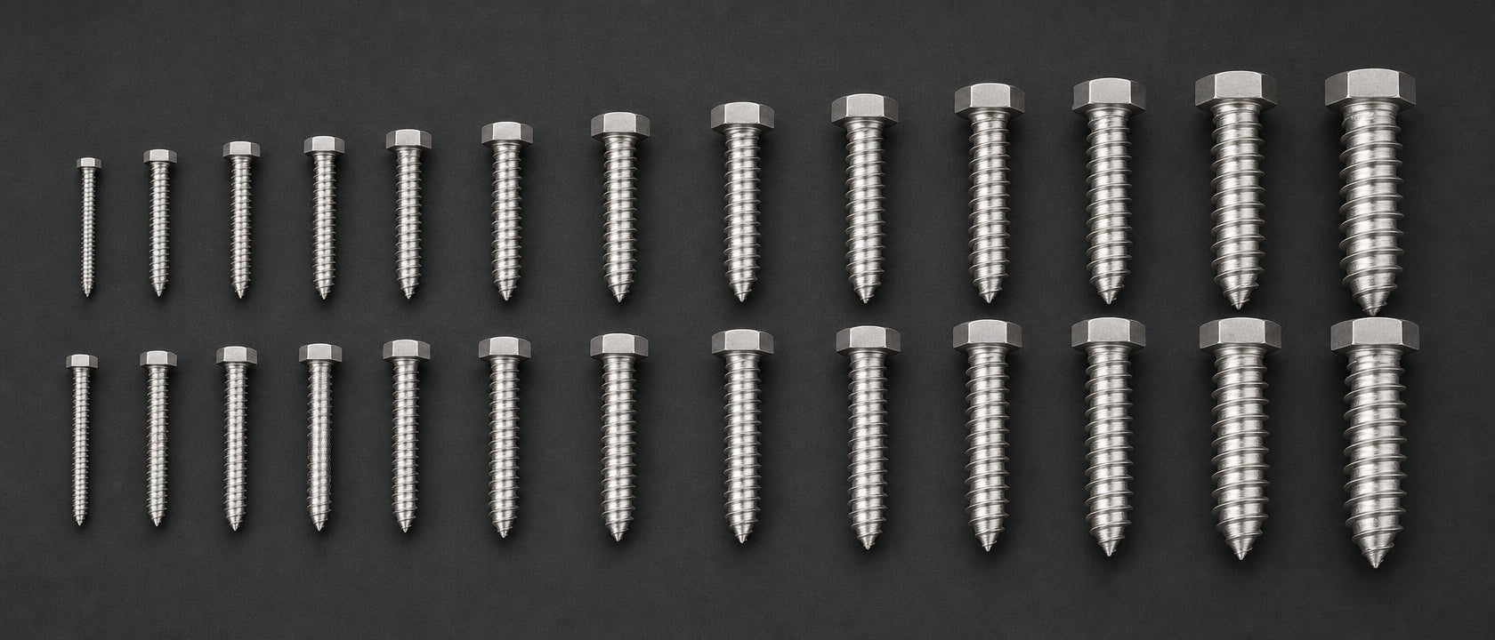 Hex Coach Screws | A4 316 Marine-Grade Stainless