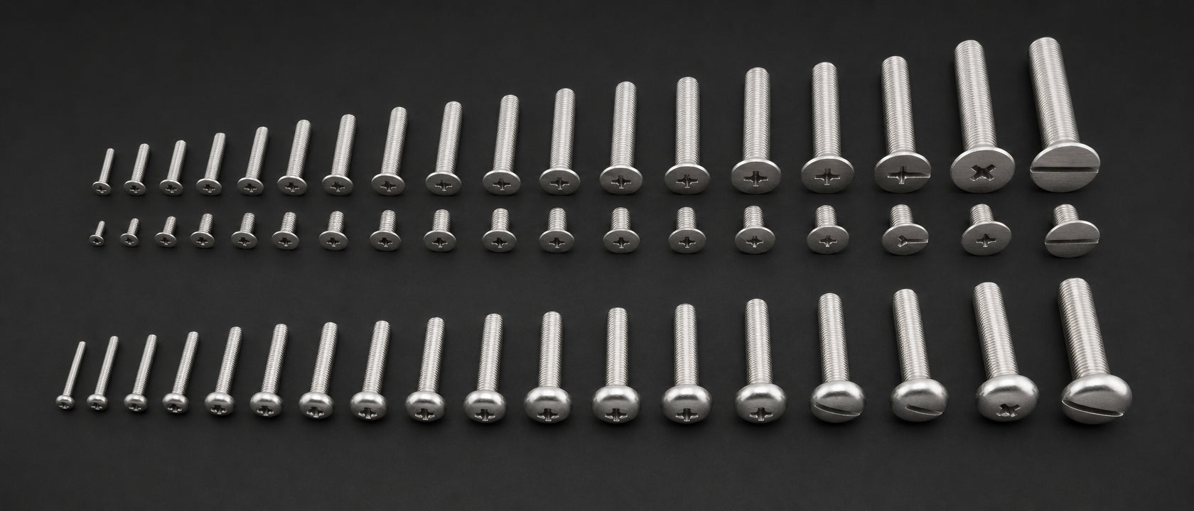 A4 316 Machine Screws | Pozi & Slotted Heads