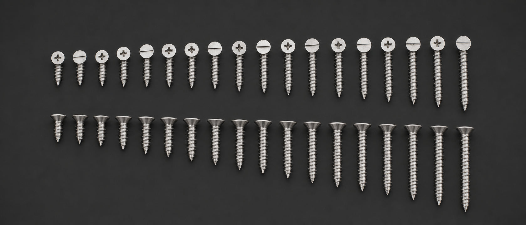 A4 AISI 316 Wood Screws | Pozi & Slotted Heads