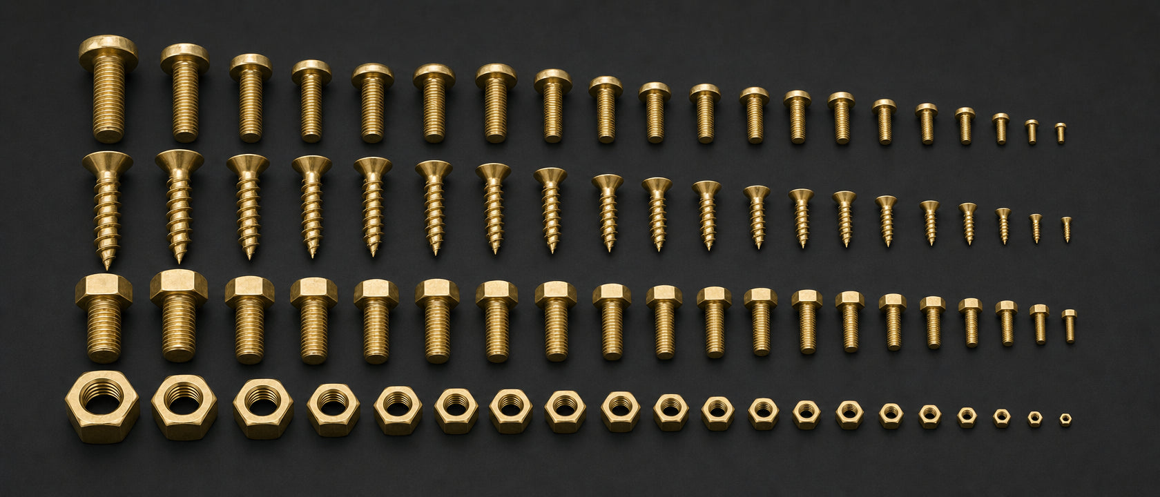 Brass Fastenings | Brass Screws, Bolts & Nuts