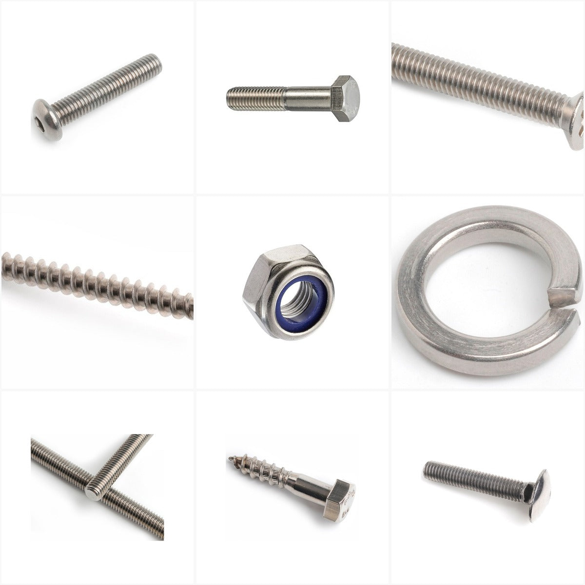 A4 316 Stainless Steel Fastenings | Marine Grade Fixings — product variety collage