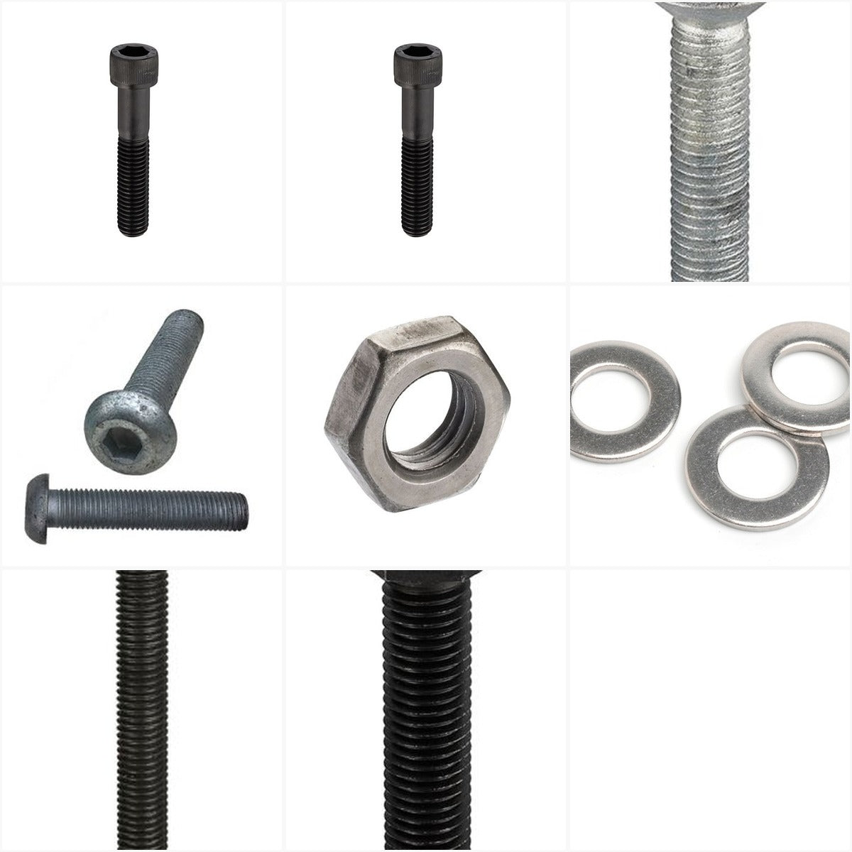 Steel Self Colour Fastenings | Carbon Steel Fixings — product variety collage