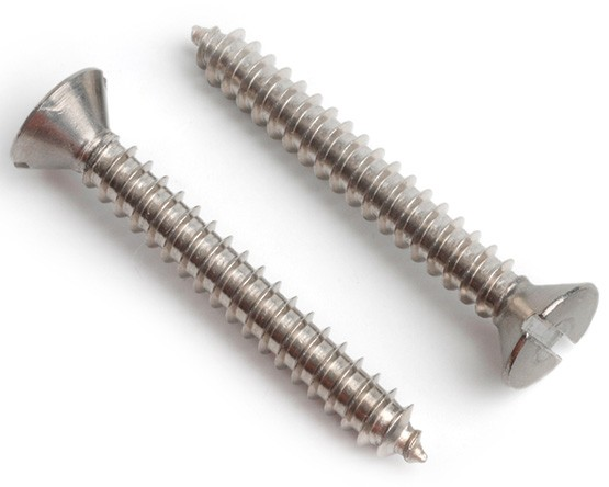 14 x 2 - Slotted Countersunk Self Tapper DIN 7972 A4 - Duchy Fasteners
