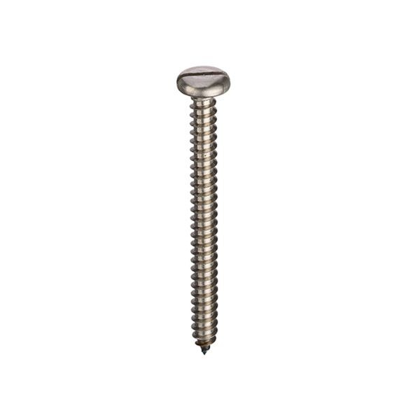 4 x 1/4" - Slotted Pan Self Tapper DIN 7971 A2 - Duchy Fasteners