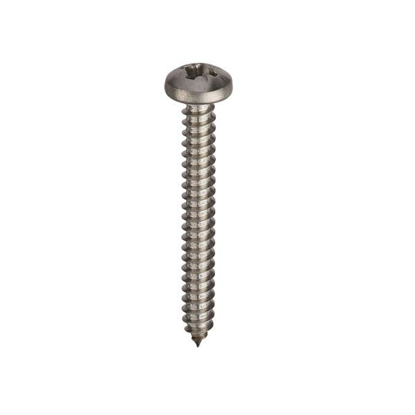 12 x 1 1/2" - POZI Pan Self Tapper DIN 7981 A2 - Duchy Fasteners