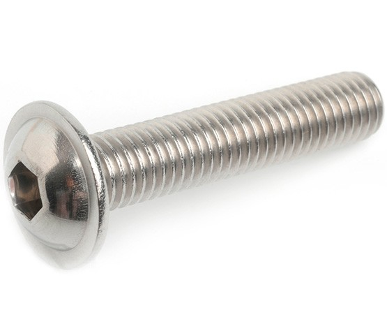 M6 x 12 - Flanged Socket Button ISO 7380-2 316 Stainless Steel A4 - Duchy Fasteners
