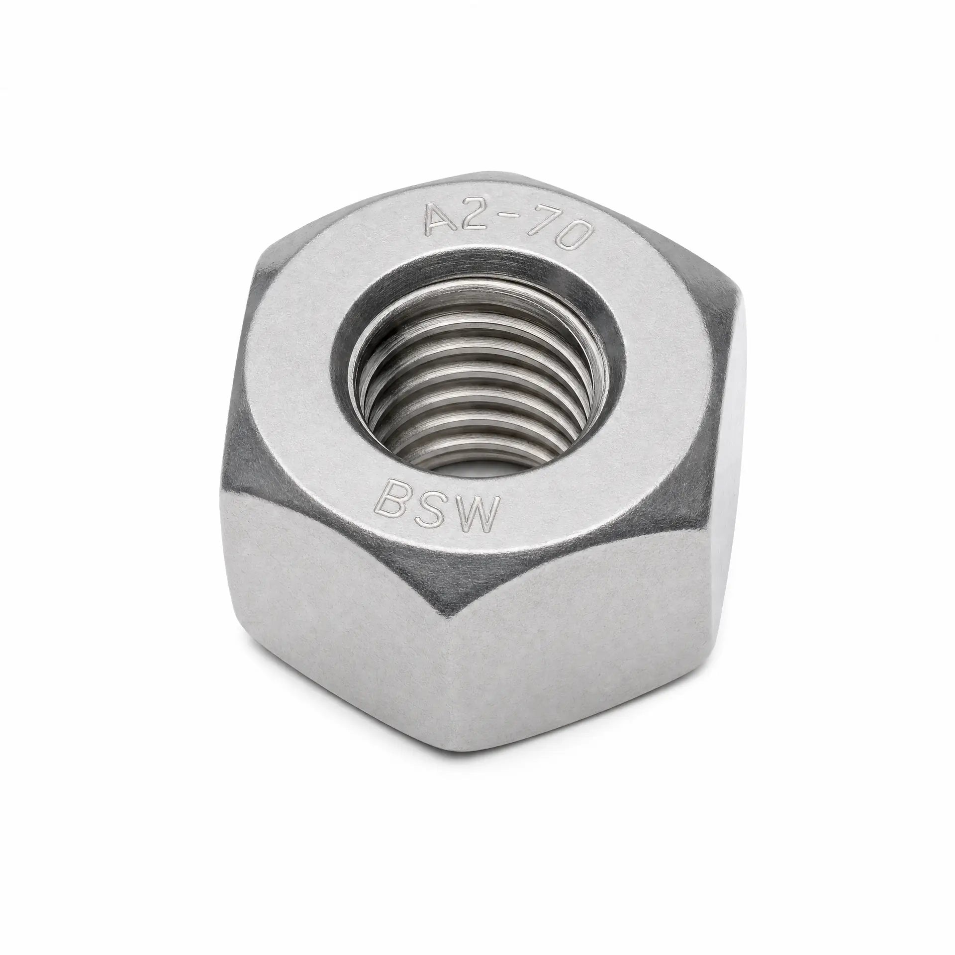 STAINLESS STEEL BSW FULL NUTS BS 1083 A2