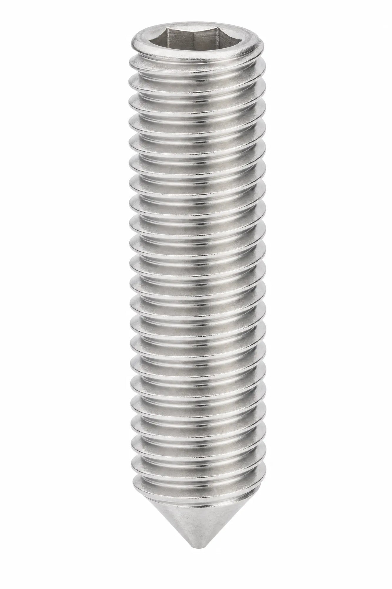 ALLEN KEY SOCKET SET SCREWS CONE POINT STAINLESS STEEL A2
