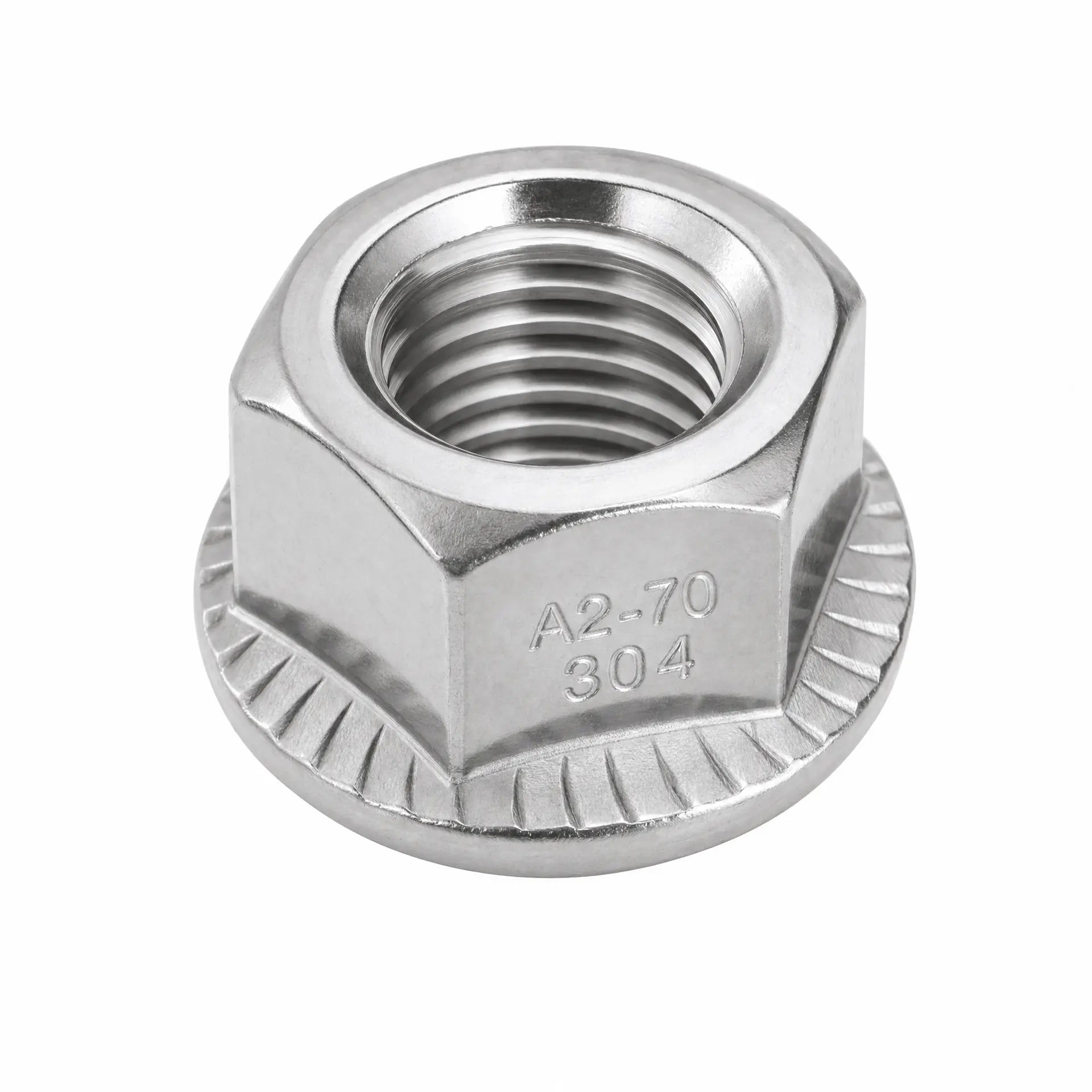 STAINLESS STEEL FLANGE HEX NUTS DIN 6923 A2