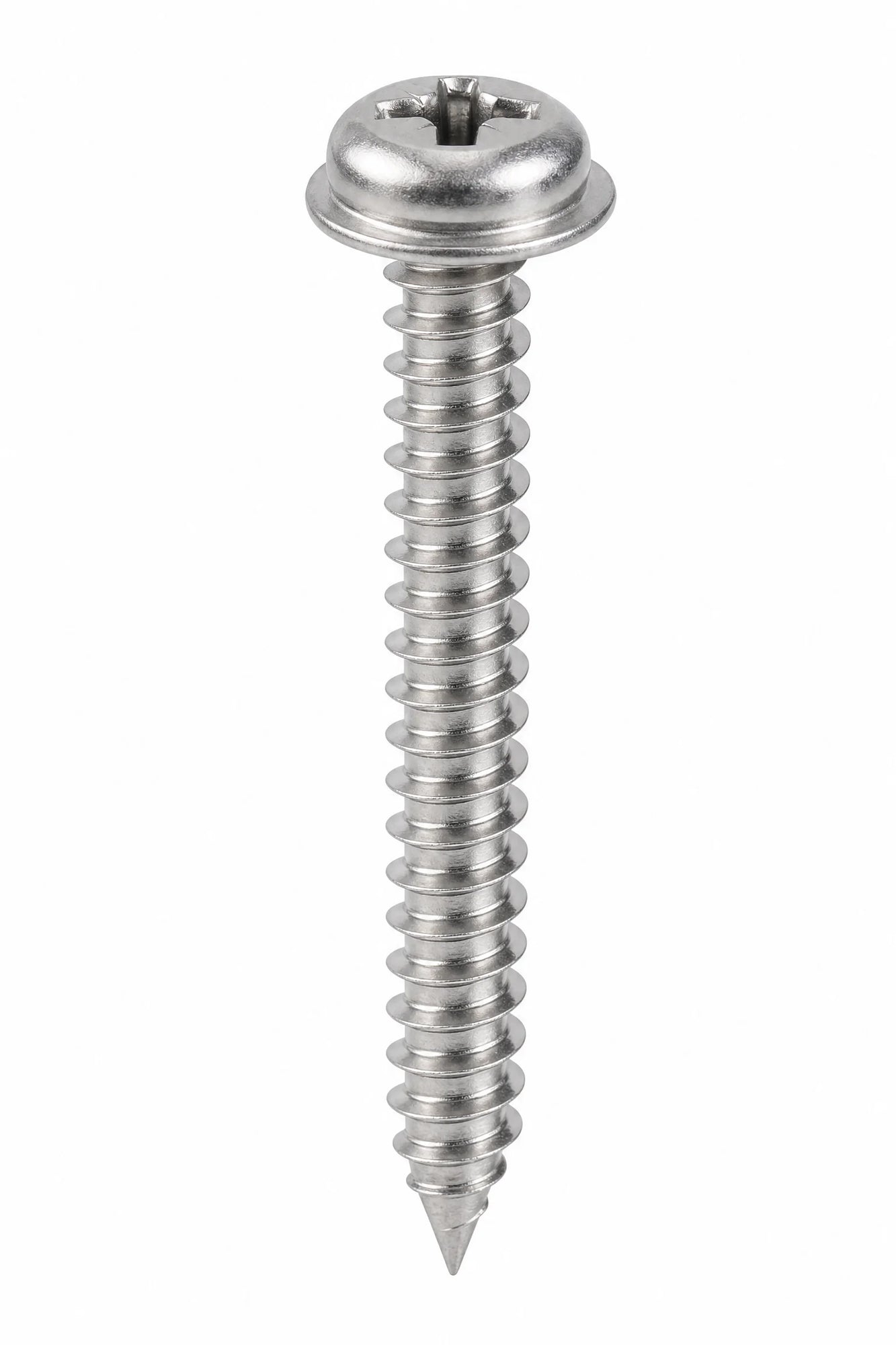 Flanged Head Pozi Self Tapping Screws Stainless Steel A2