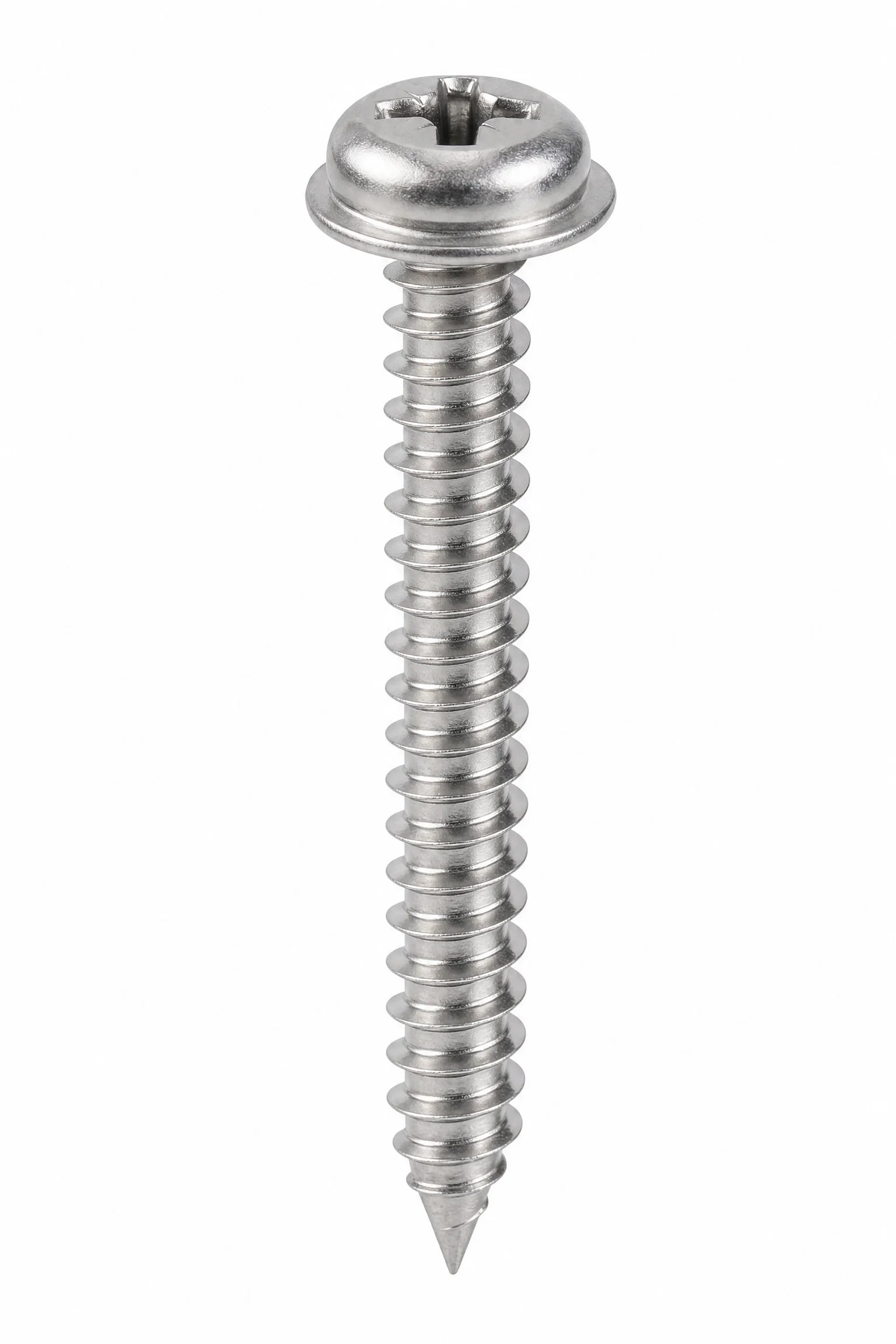 Flanged Head Pozi Self Tapping Screws Stainless Steel A2