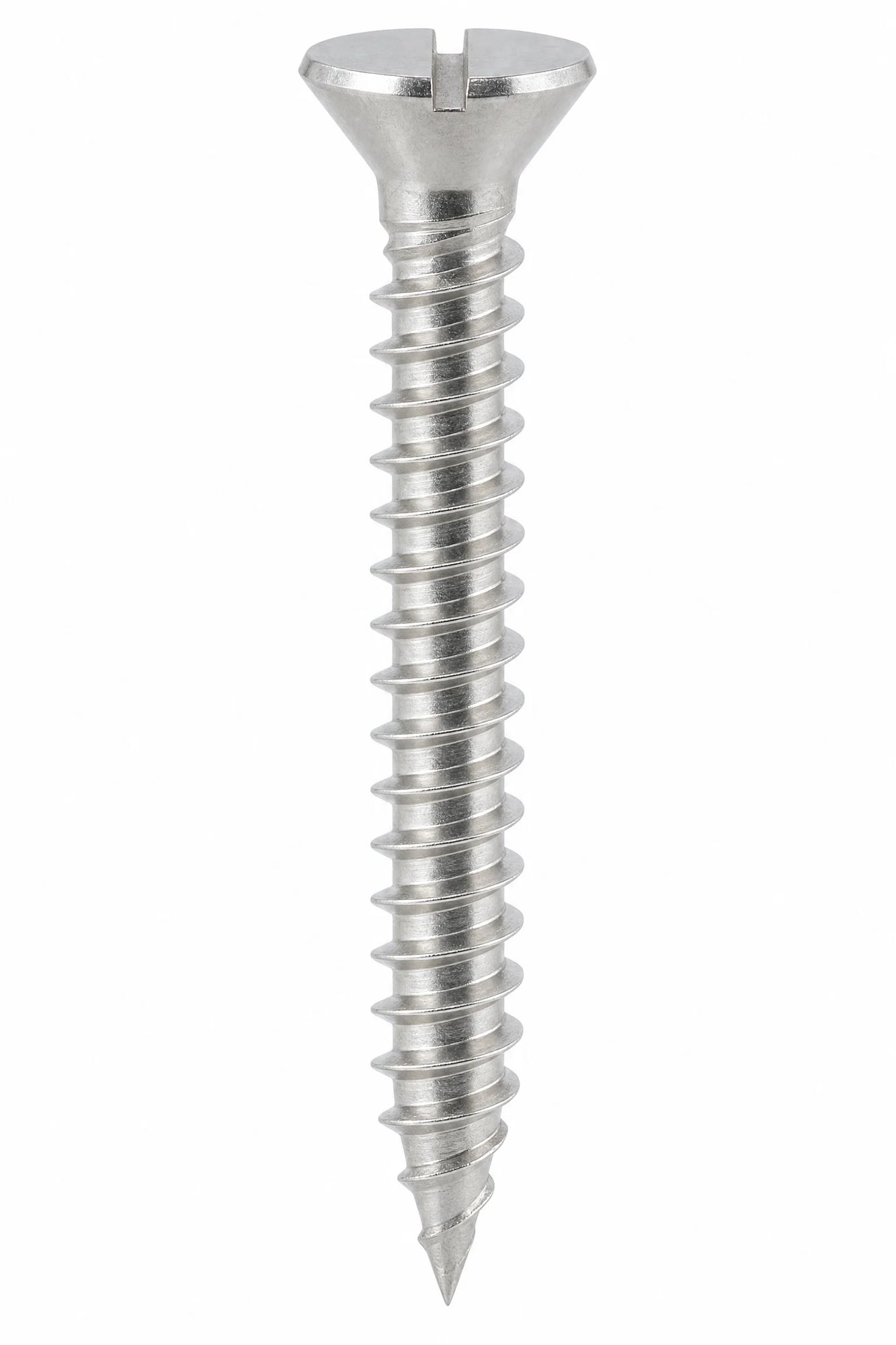 Slotted Countersunk Wood Screws Stainless Steel A2