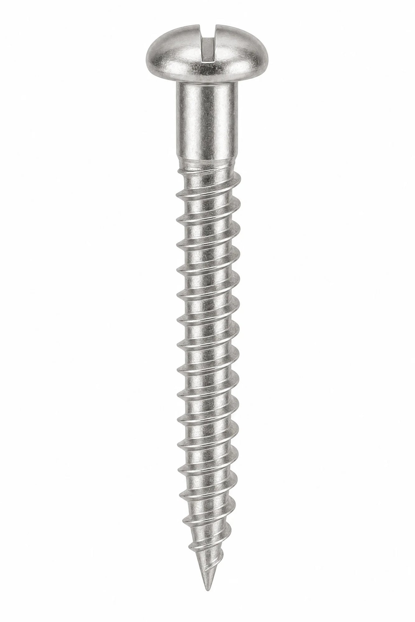 Slotted Round Head Wood Screws Stainless Steel A2