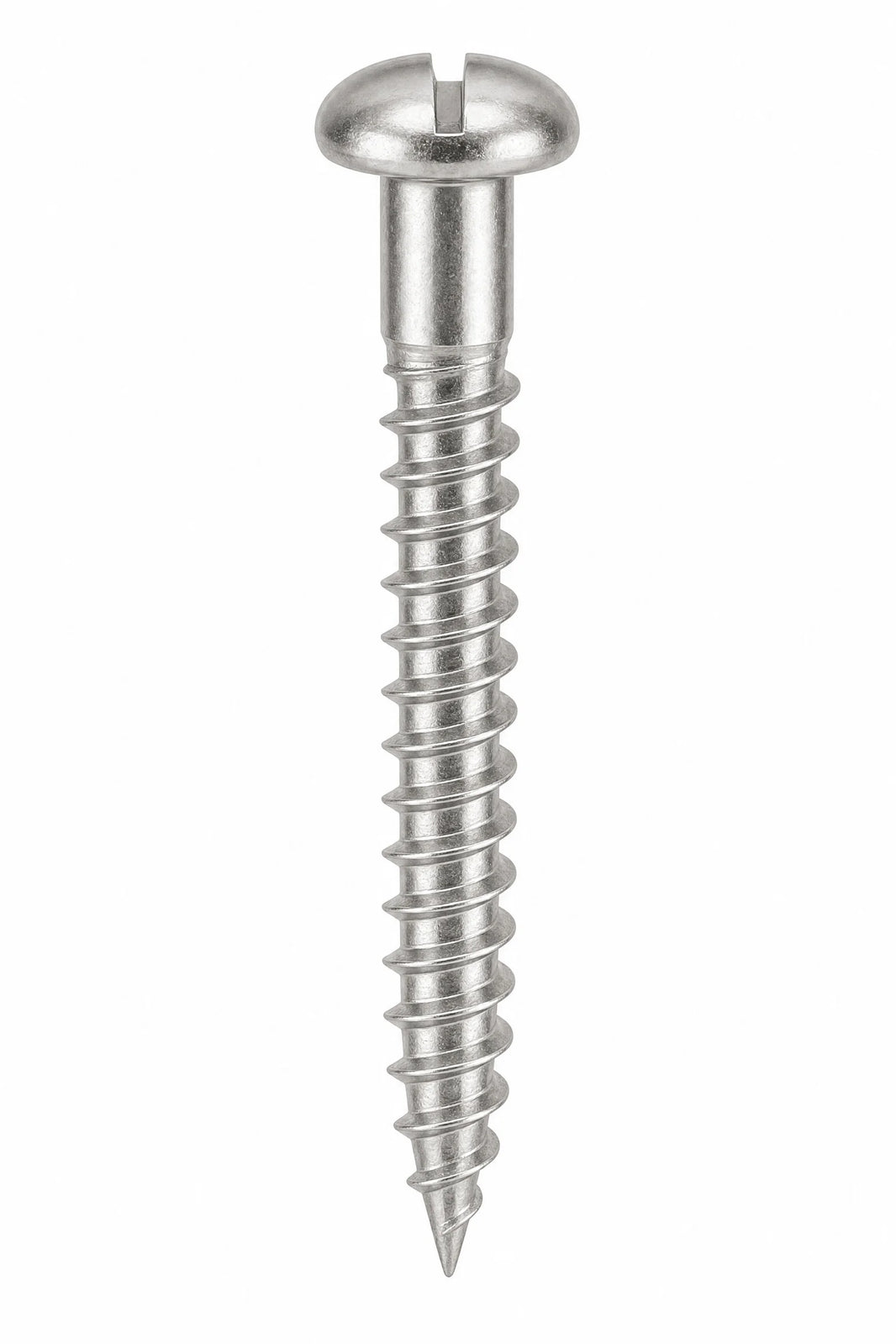 Slotted Round Head Wood Screws Stainless Steel A2