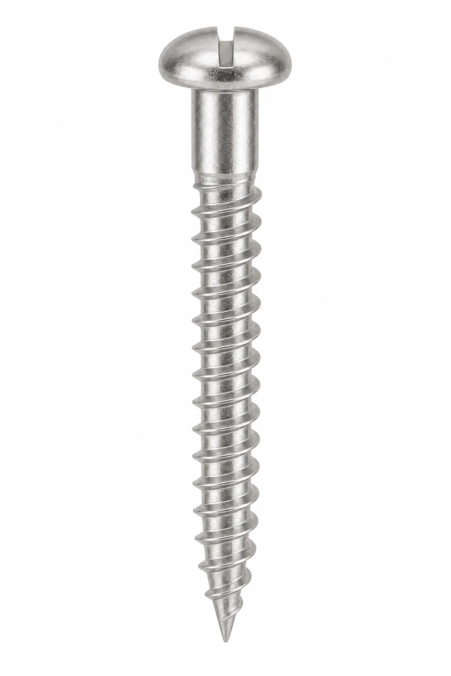 Slotted Round Head Wood Screws Stainless Steel A2