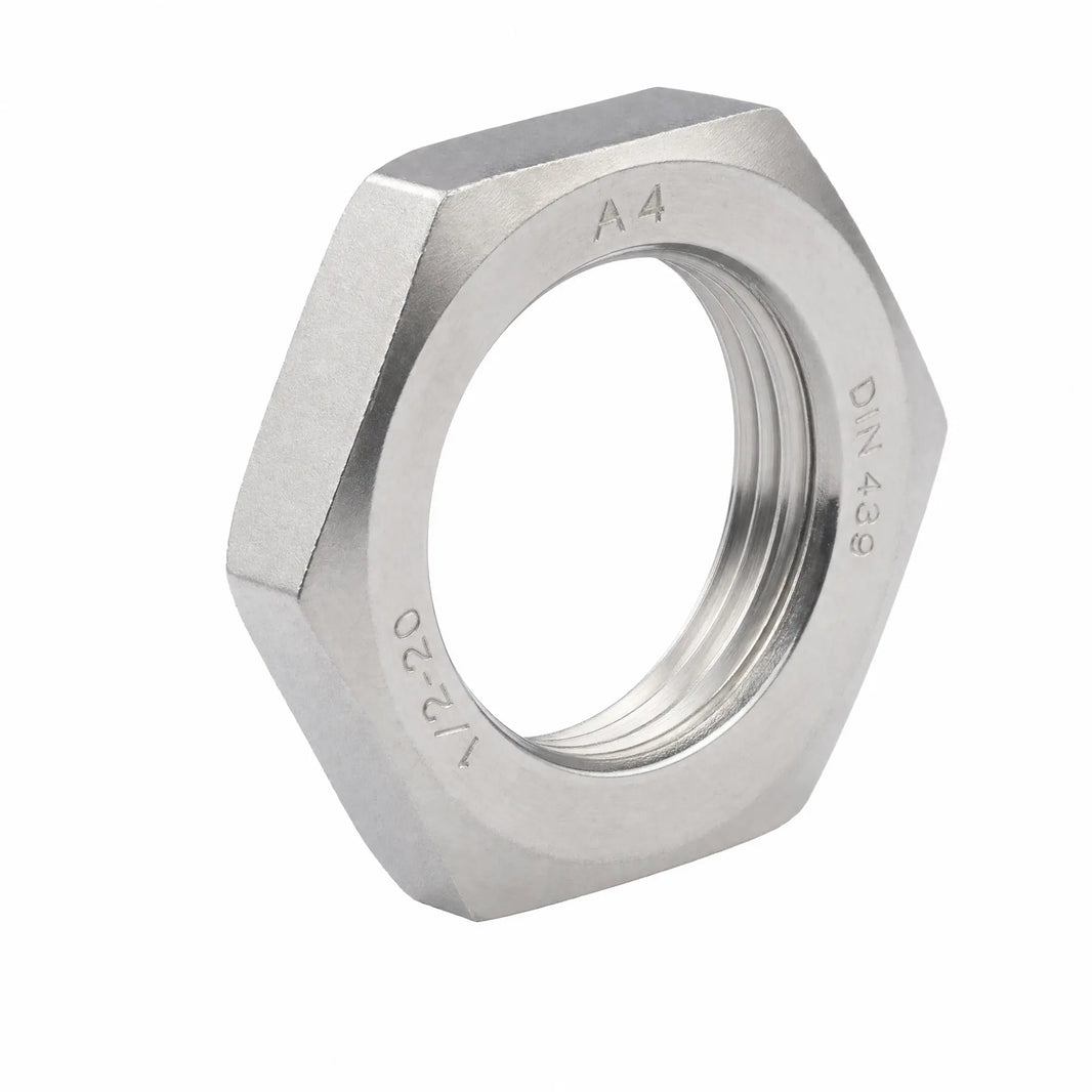 316 STAINLESS STEEL DIN 439 HALF / HEX LOCK NUT THIN LOCK NUT FASTENERS A4