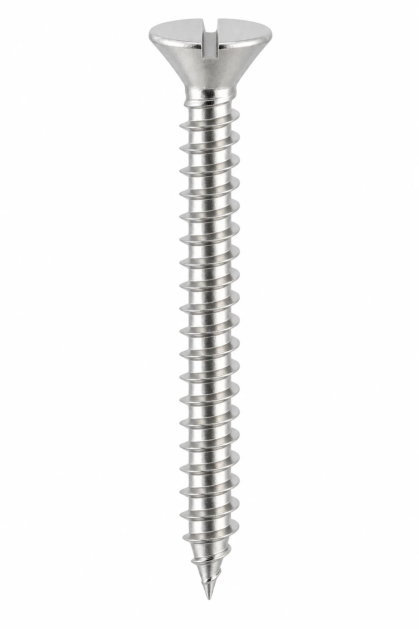 Slotted Countersunk Self Tapping Screws Stainless Steel A4