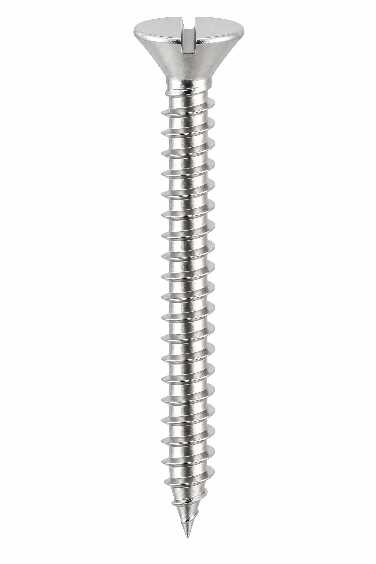 Slotted Countersunk Self Tapping Screws Stainless Steel A4