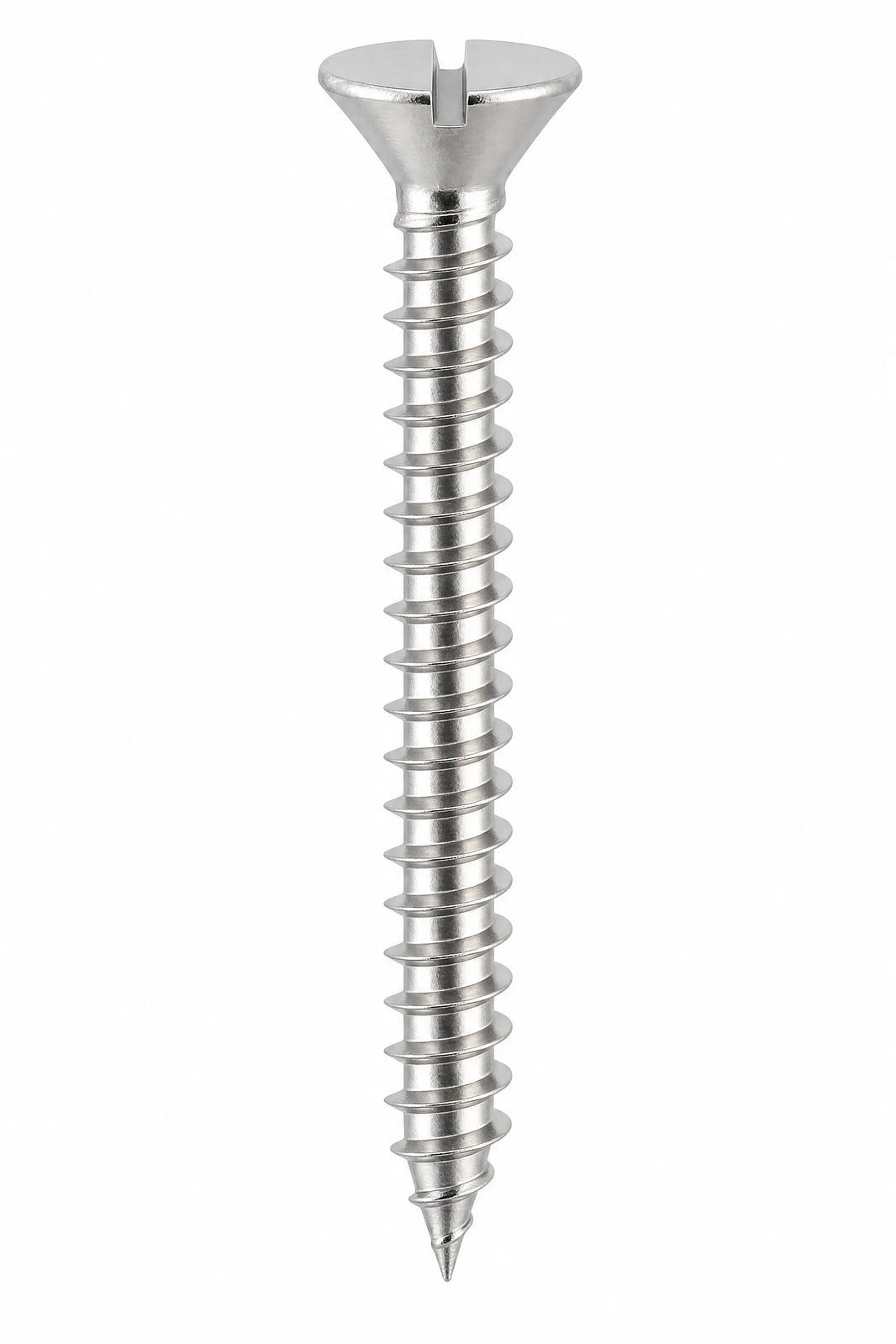 Slotted Countersunk Self Tapping Screws Stainless Steel A4