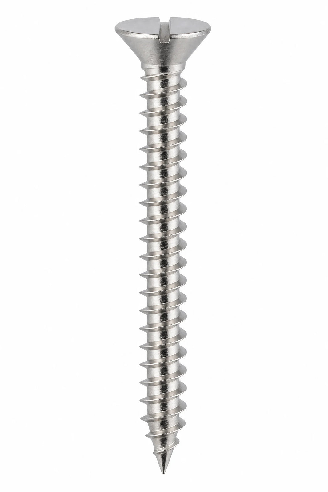 SLOTTED COUNTERSUNK WOOD SCREWS STAINLESS STEEL A4