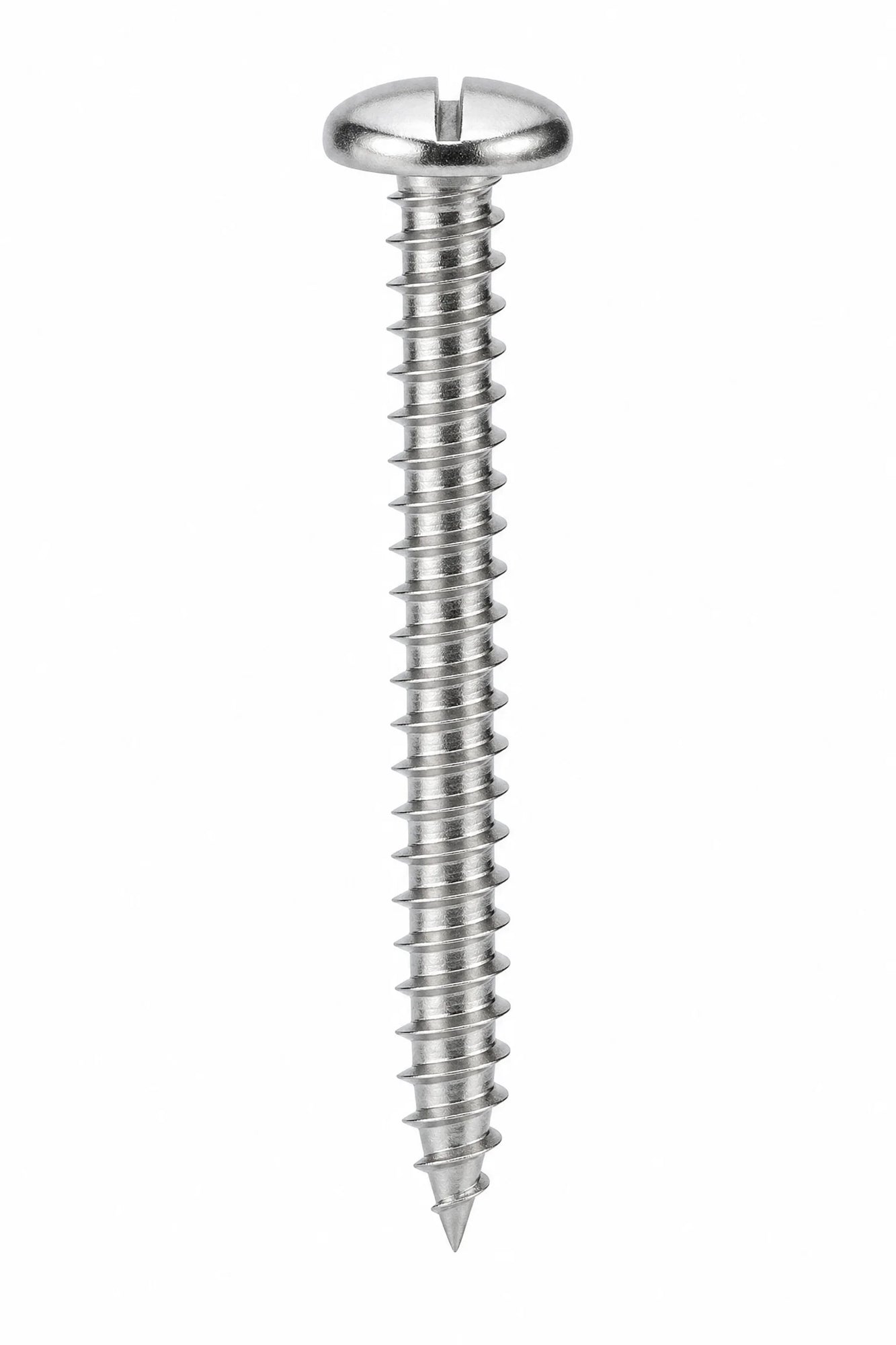 Slotted Pan Head Self Tapping Screws Stainless Steel A4