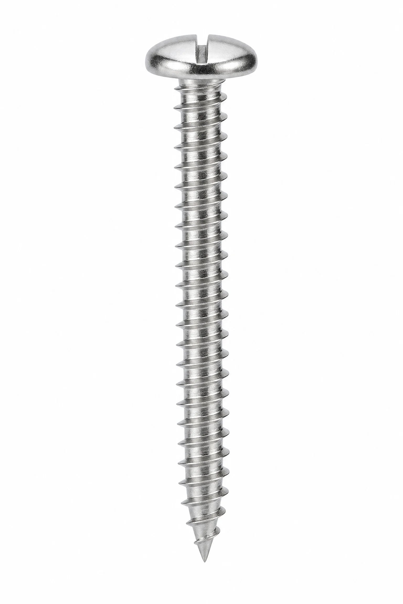 Slotted Pan Head Self Tapping Screws Stainless Steel A4