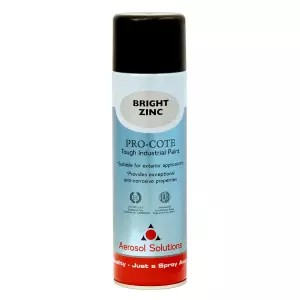 BRIGHT ZINC/GALVANISED SPRAY PAINT 500ML (0831) - Duchy Fasteners