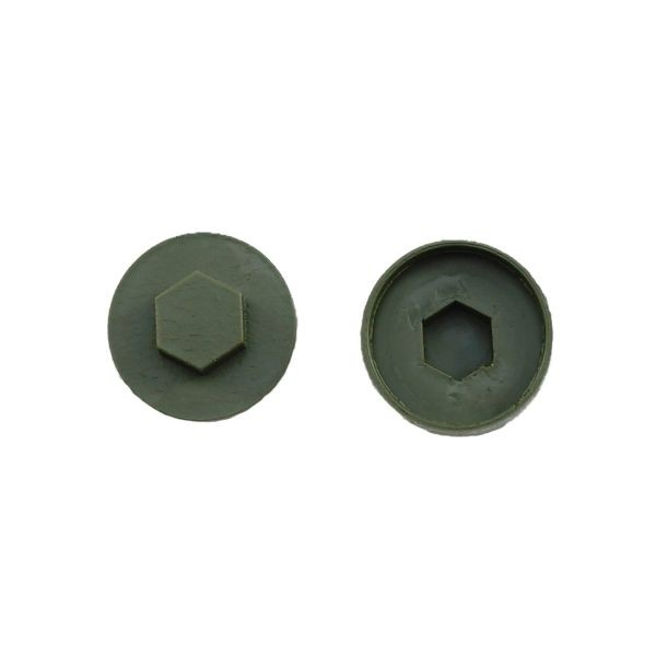 Olive Green Colour Cap 19Mm (12B27) - Duchy Fasteners