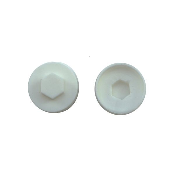 White Colour Cap 19Mm (Ooe55) - Duchy Fasteners