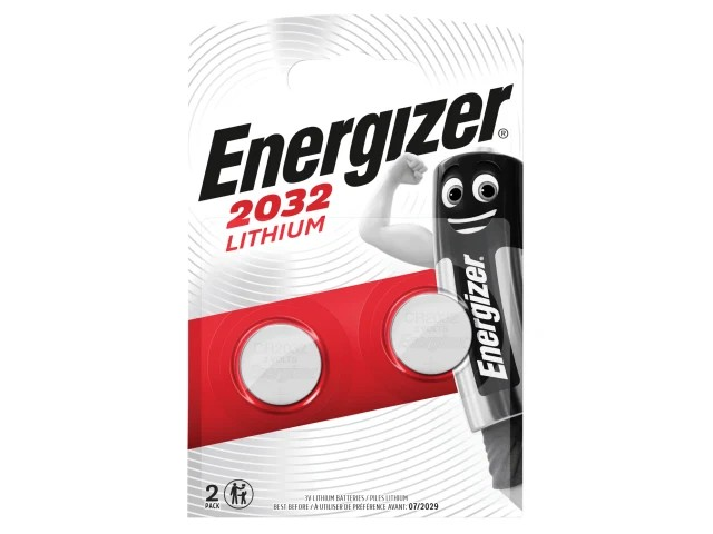 CR2032 Coin Lithium Battery Pack of 2 (Energizer)