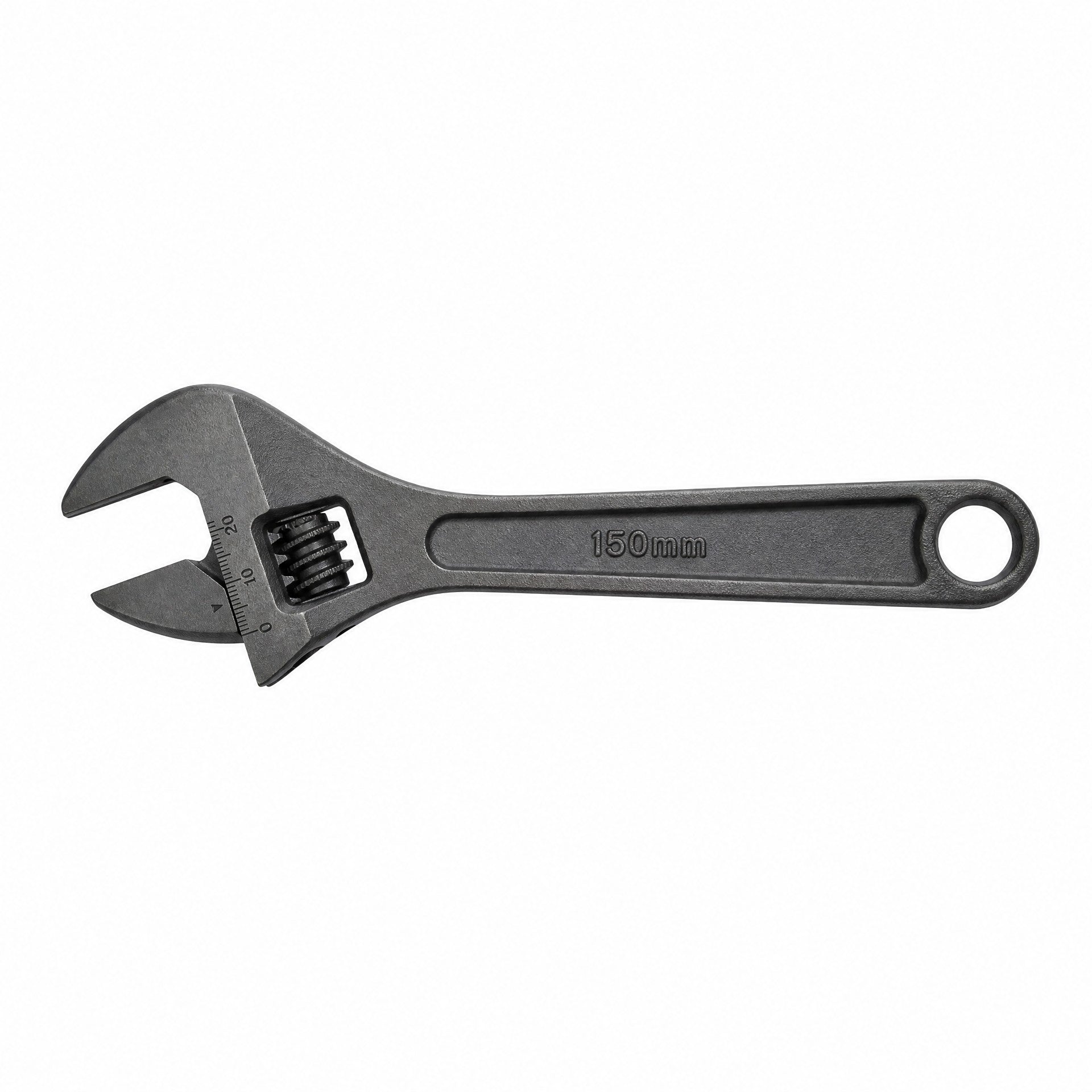 CRESCENT-TYPE ADJUSTABLE WRENCH WITH PHOSPHATE FINISH, 150MM