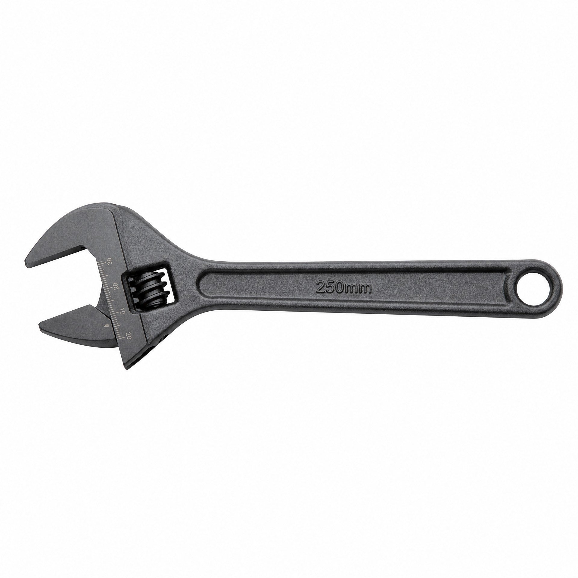 CRESCENT-TYPE ADJUSTABLE WRENCH WITH PHOSPHATE FINISH, 250MM