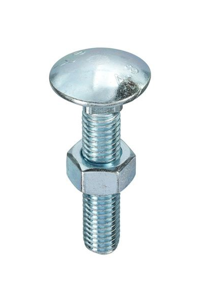 M16 X 110Mm - Cup Square Bolt Zinc Plated - Duchy Fasteners