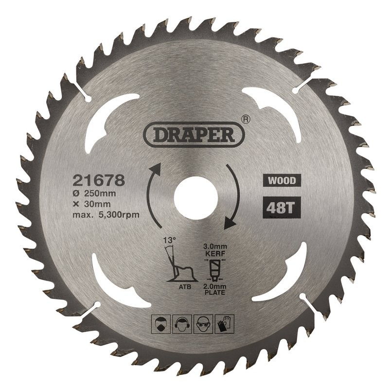 250X30 40Tooth Tct Blade Hard/Soft Wood - Duchy Fasteners