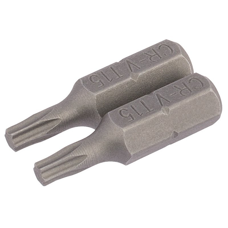 T15 Torx Star 1/4"Hex Bit 25Mm - Duchy Fasteners