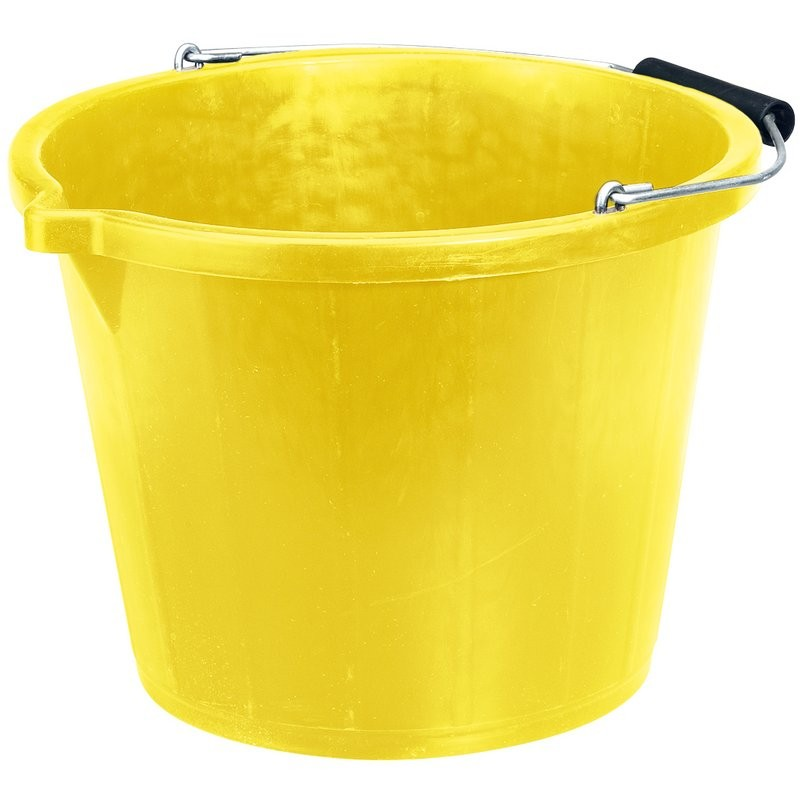 Yellow Contractors Bucket 14.8L - Duchy Fasteners