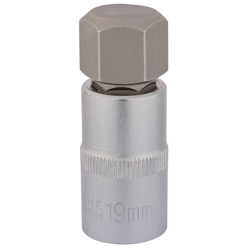 1/2" Square Drive Hex Socket Bit 19Mm (55Mm O/A Lgth) - Duchy Fasteners