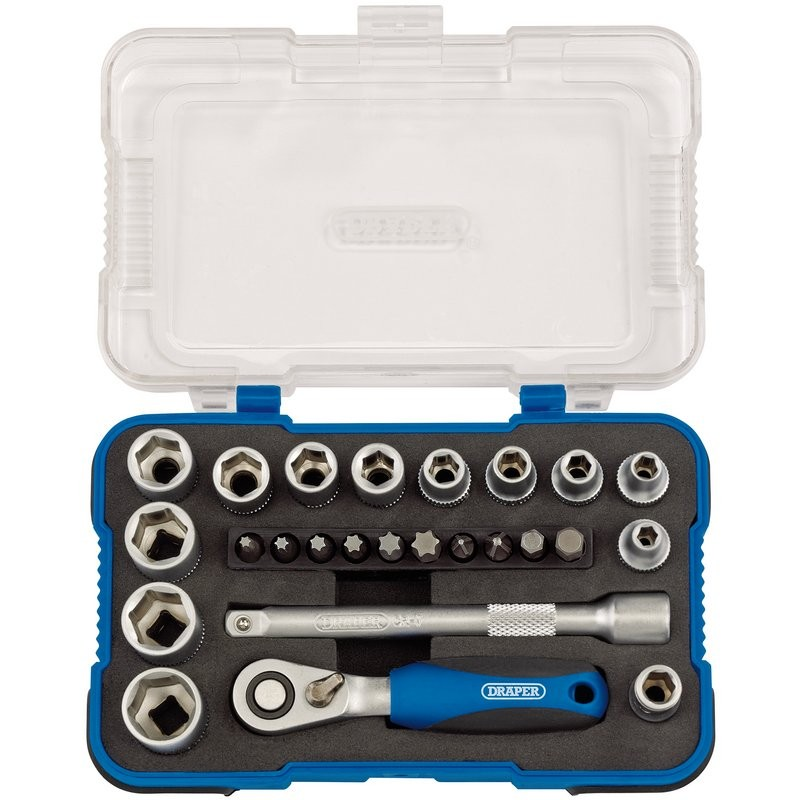 1/4"Square Drive Socket Set 25Pce - Duchy Fasteners