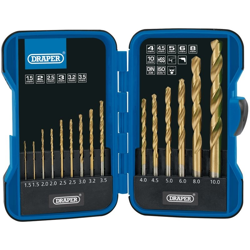 Titanium Nitride Coated Drill Set 15Pce - Duchy Fasteners