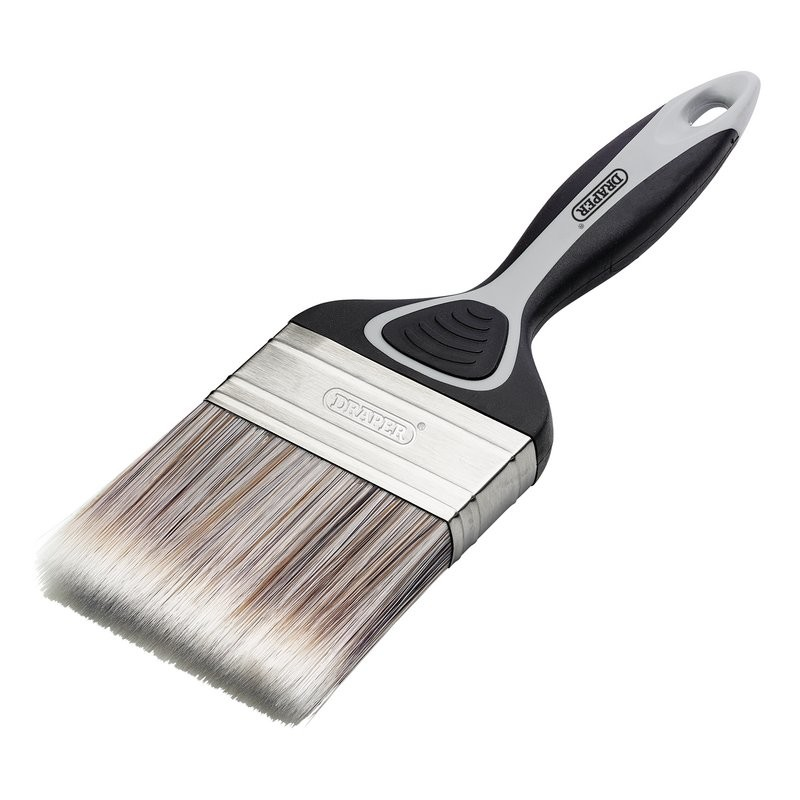 Flat Paint Brush With Soft Grip, 80Mm - Duchy Fasteners