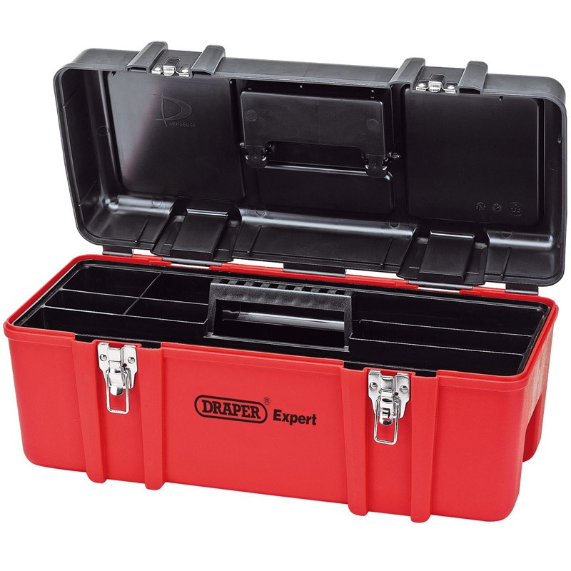 EXPERT PLASTIC TOOL BOX WITH TOTE TRAY, 580MM | Duchy Fasteners Cornwall