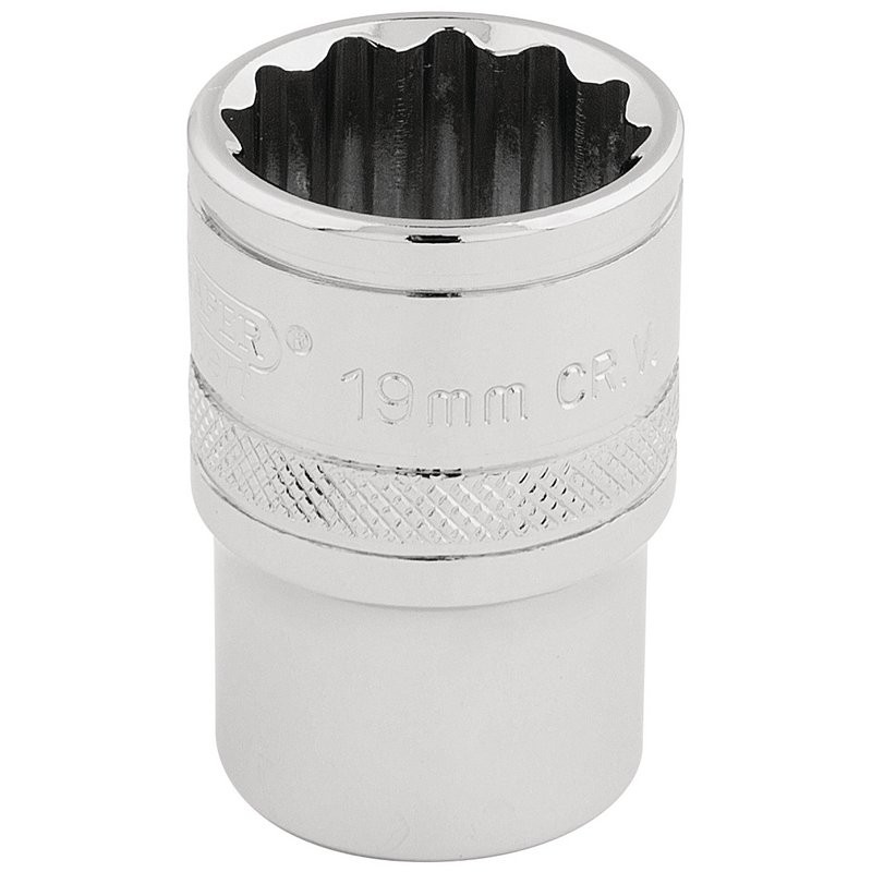 19Mm 12Pt Socket 1/2" Square Drive Hi-Torq (Pckd) - Duchy Fasteners