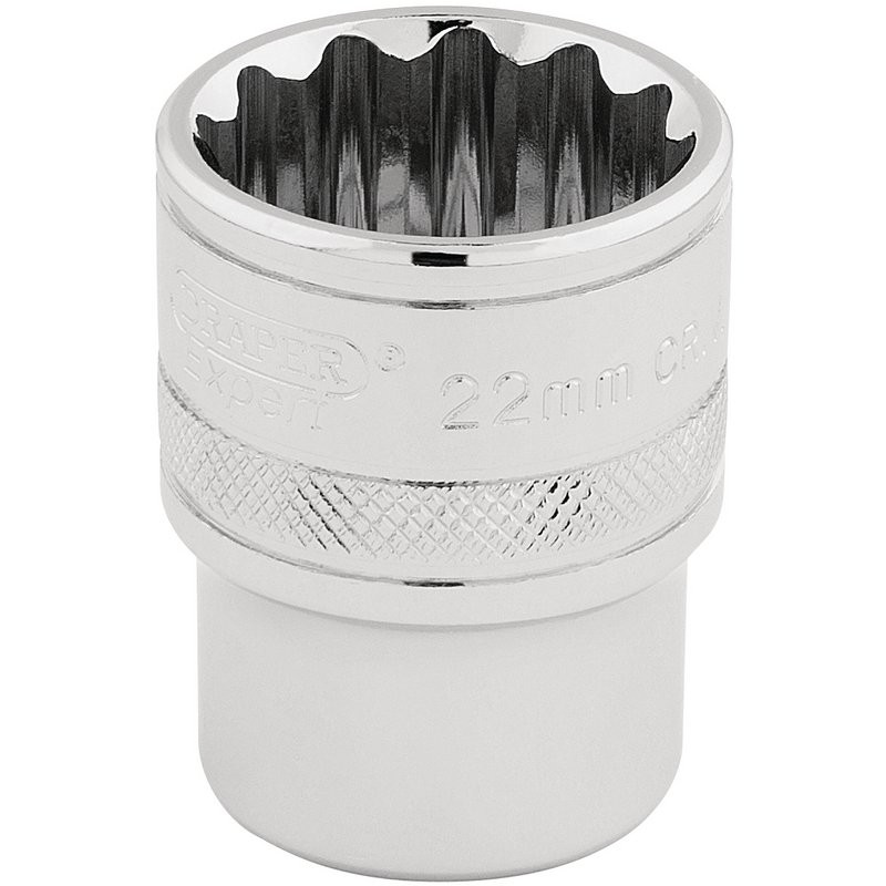 22Mm 12Pt Socket 1/2" Square Drive Hi-Torq (Pckd) - Duchy Fasteners