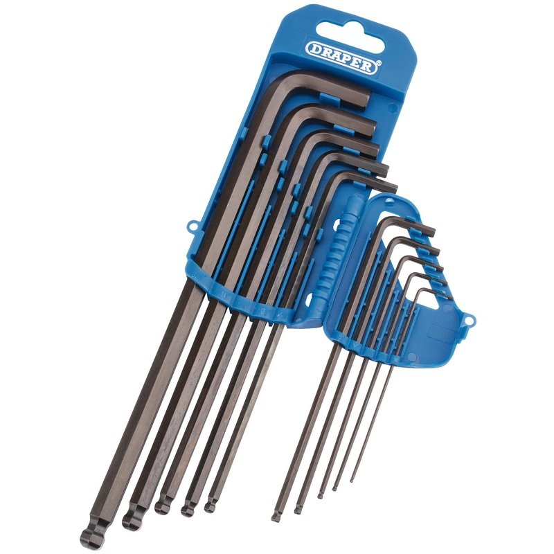 10Pc Ex-Long Imperial Ball End Hex Keys - Duchy Fasteners