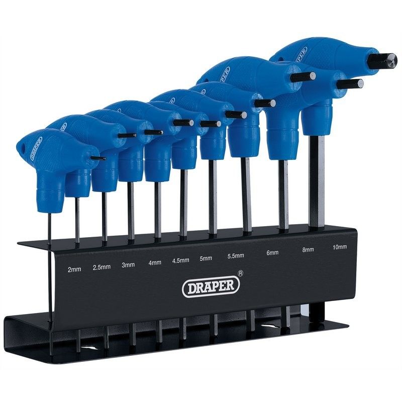 10Pc Metric T-Handle Hexagon Key Set - Duchy Fasteners