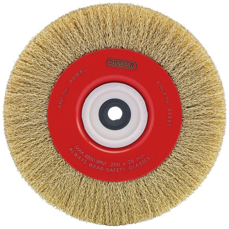 200 X 25MM CRIMPED STEEL WIRE WHEEL (AGW8C)