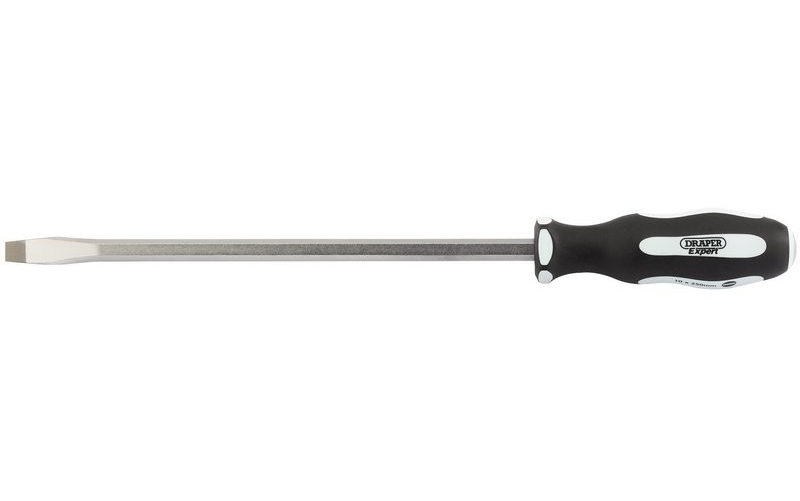 PLAIN SLOTTED SOFT GRIP SCREWDRIVER, 6.5 X 100MM