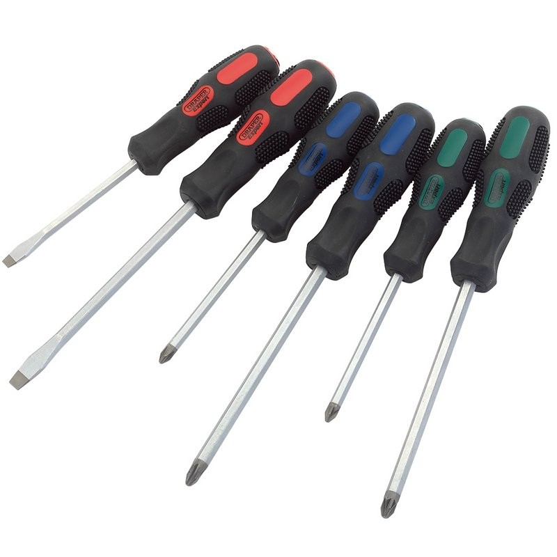 6Pc Pound Thru Screwdriver Set (2Xslt, 2Xph, 2Xpz) - Duchy Fasteners