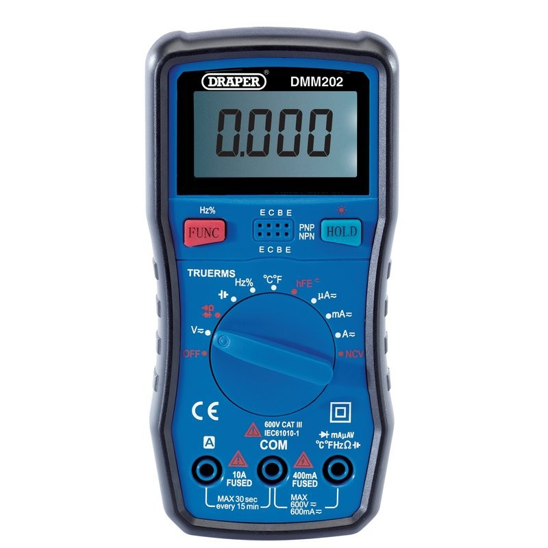 AUTO-RANGING DIGITAL MULTIMETER, 1 X TEST LEADS, 1 X CASE – DuchyFasteners